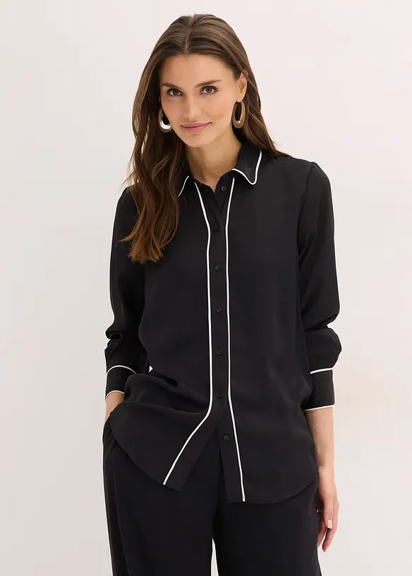 Bluse av lett sateng, bonprix