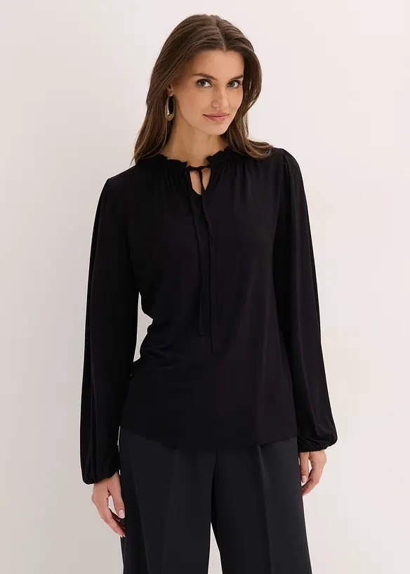 Langermet topp i viskosemiks, bonprix