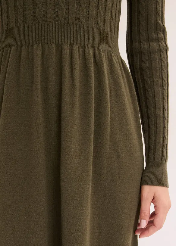 Strikkekjole av viskosemiks, bonprix