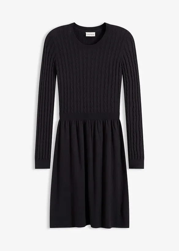 Strikkekjole av viskosemiks, bonprix