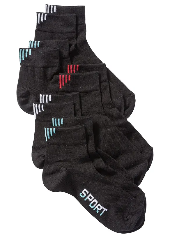 Treningssokker med &oslash;kologisk bomull (5-pack), bonprix