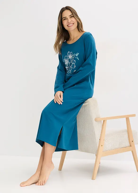 Nattskjorte i 100% bomull, bonprix