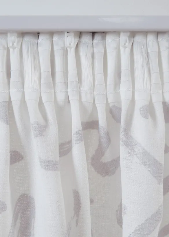 Gardin i strukturmateriale, f&aring;s ogs&aring; i ekstra lang (1-pack), bonprix