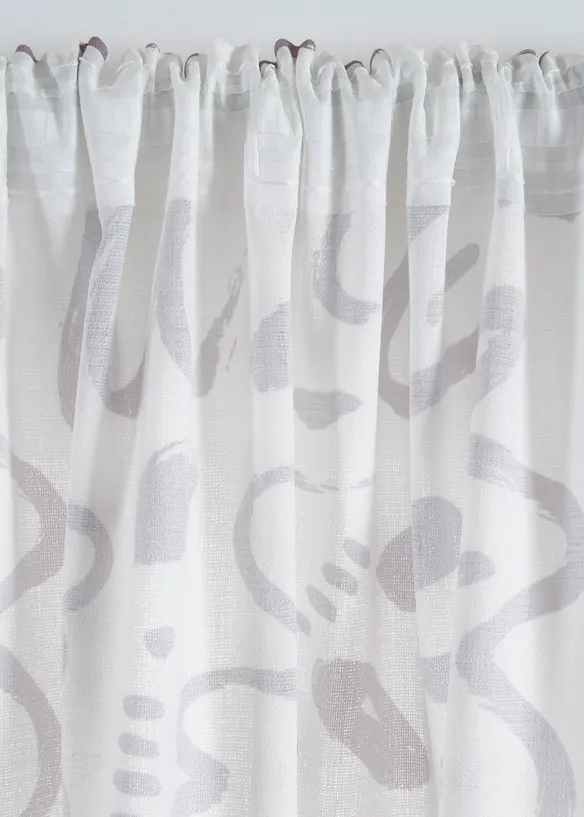 Gardin i strukturmateriale, f&aring;s ogs&aring; i ekstra lang (1-pack), bonprix