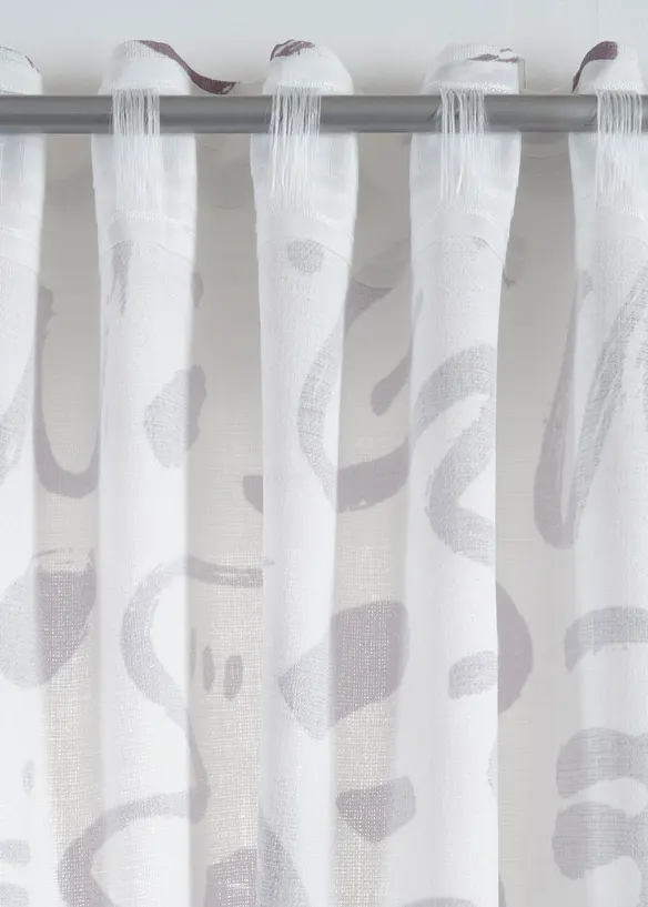 Gardin i strukturmateriale, f&aring;s ogs&aring; i ekstra lang (1-pack), bonprix