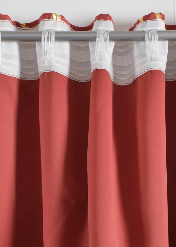 M&oslash;rkleggingsgardin med glanstrykk (1-pack), bonprix