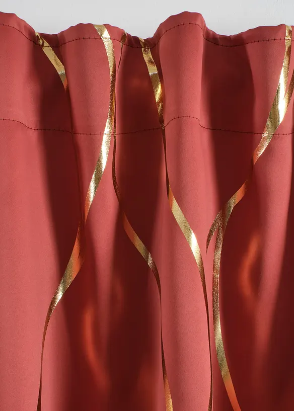 M&oslash;rkleggingsgardin med glanstrykk (1-pack), bonprix