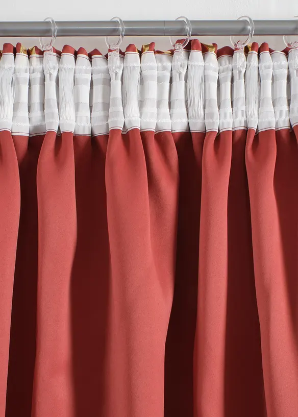 M&oslash;rkleggingsgardin med glanstrykk (1-pack), bonprix