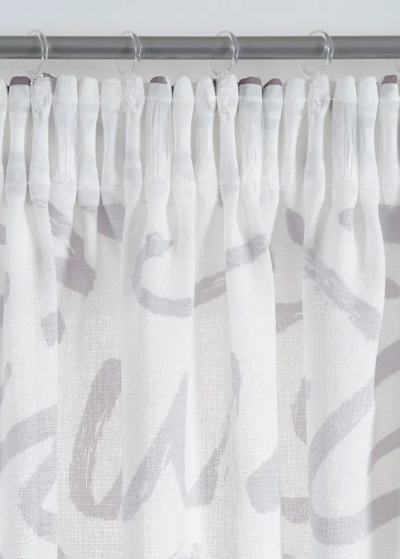 Gardin i strukturmateriale, f&aring;s ogs&aring; i ekstra lang (1-pack), bonprix