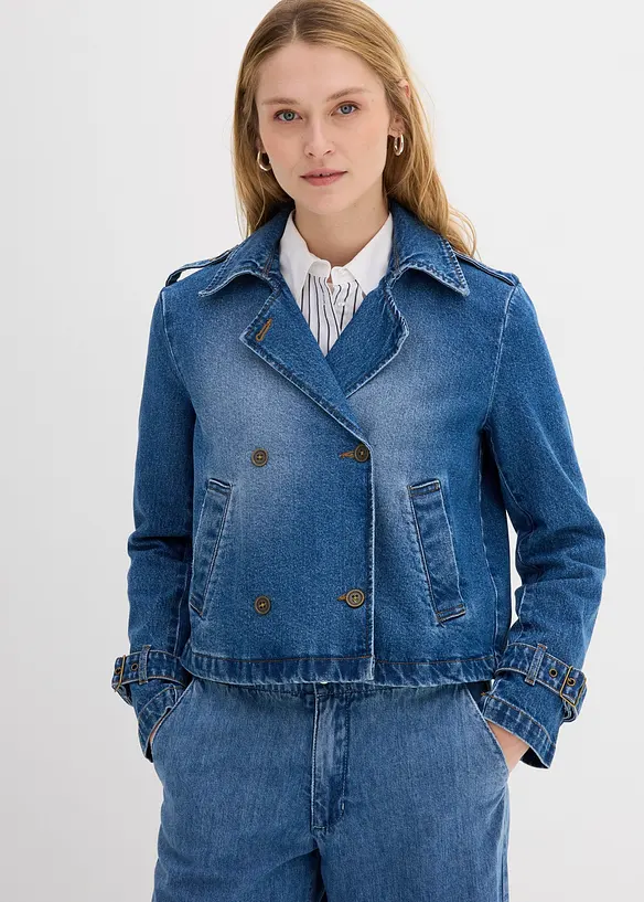 Denimjakke i trenchcoat-stil, bonprix