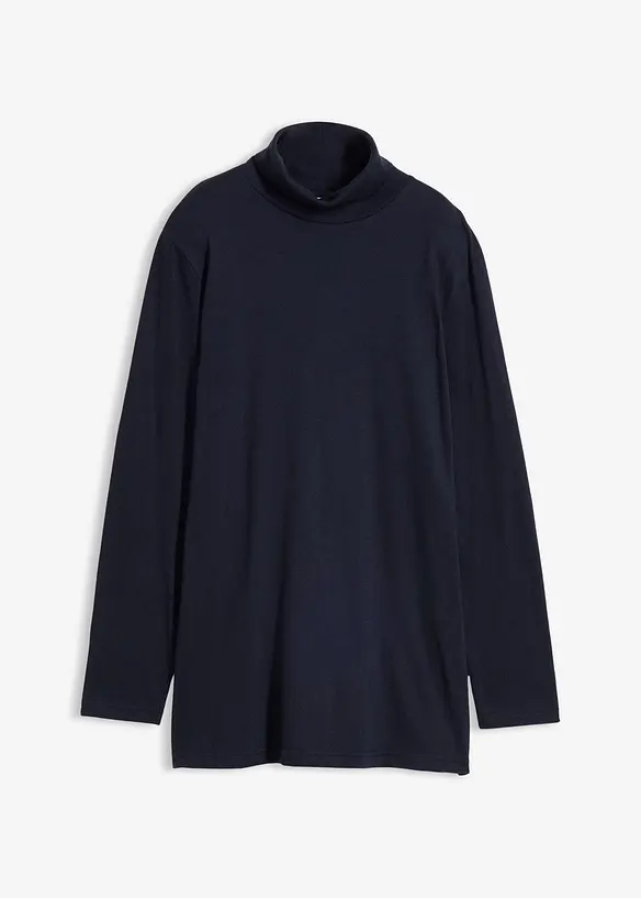 Topp i &oslash;kologisk bomull med h&oslash;y hals, bonprix