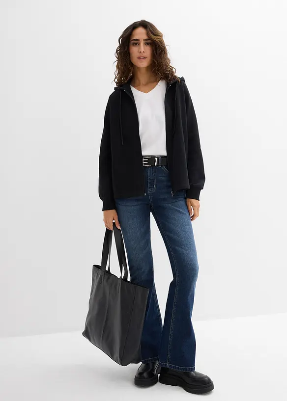 Sweatjakke i 100% &oslash;kologisk bomull, bonprix