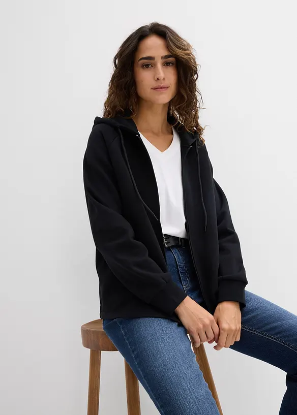 Sweatjakke i 100% &oslash;kologisk bomull, bonprix