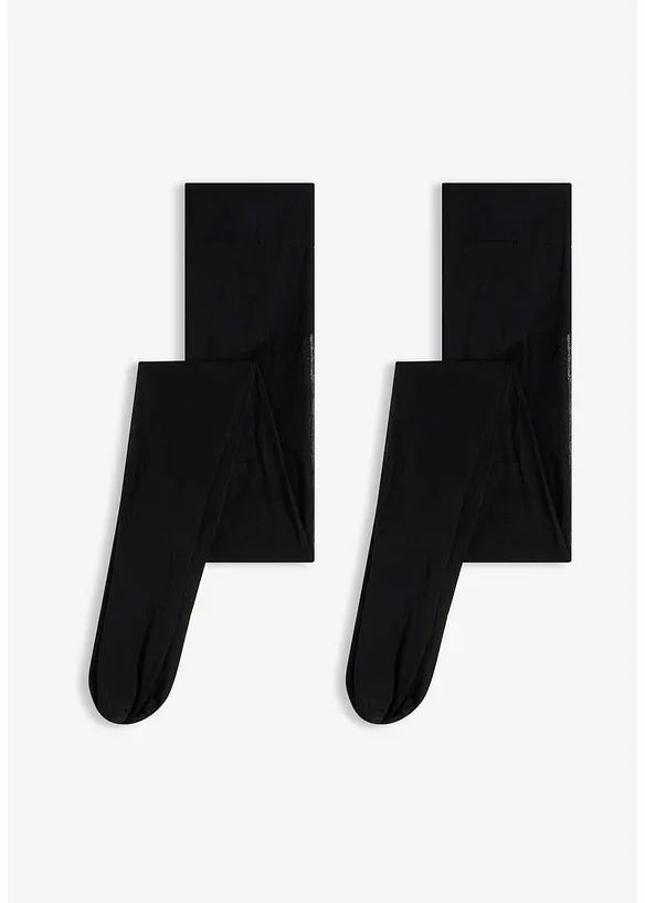 Tynn str&oslash;mpebukse med komfortlinning 30 DEN (2-pack), bonprix