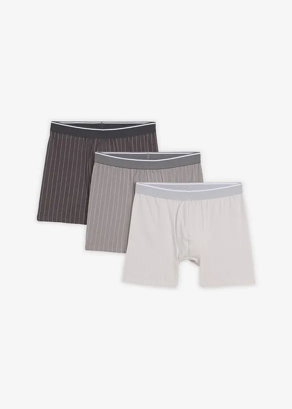 Boksershorts i ettersittende modell (3-pack), bonprix
