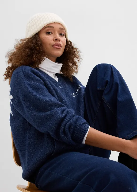 Oversized strikkejakke, bonprix