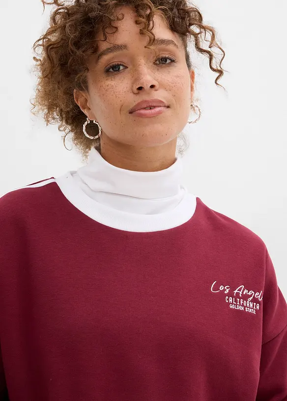 Oversized sweatshirt i myk bomullsmiks, bonprix