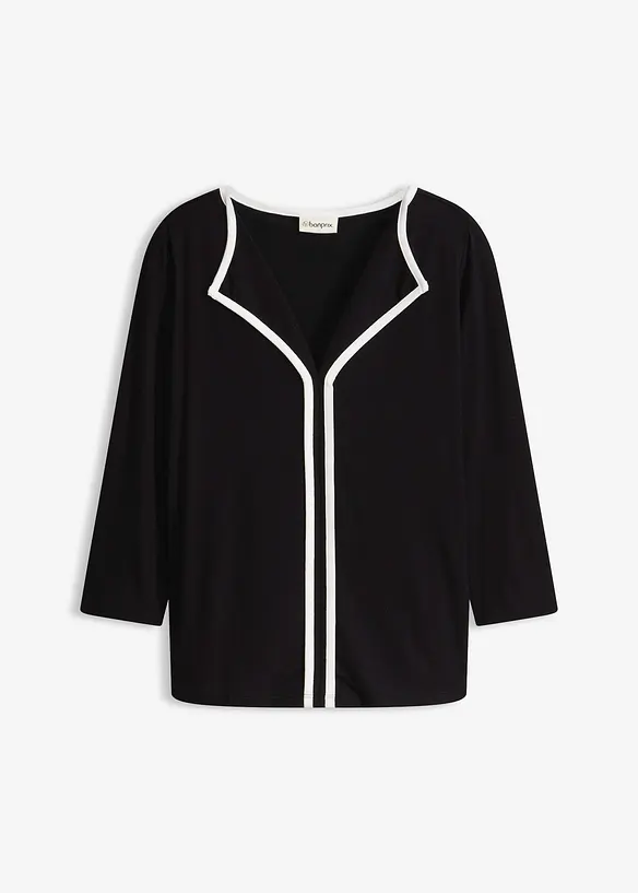 Topp med kanteb&aring;nd i kontrastfarge, bonprix