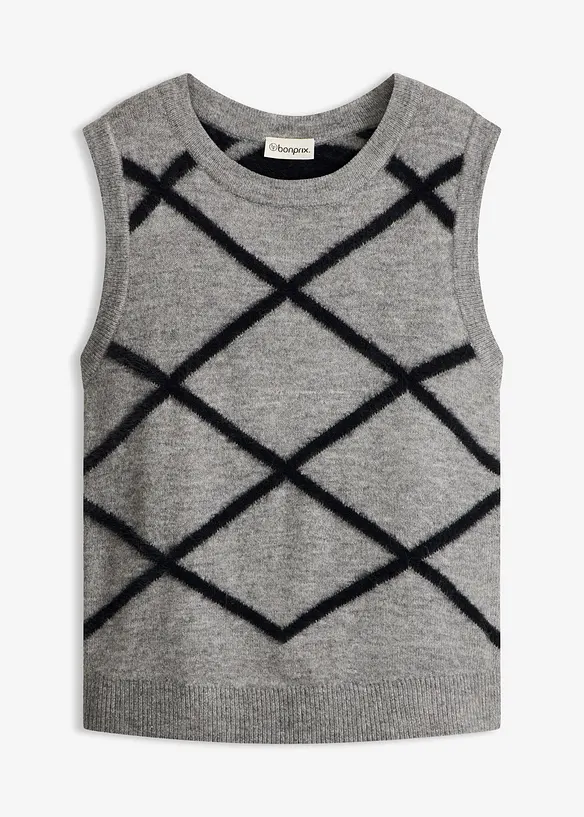 Vest med fj&aelig;rgarn, bonprix
