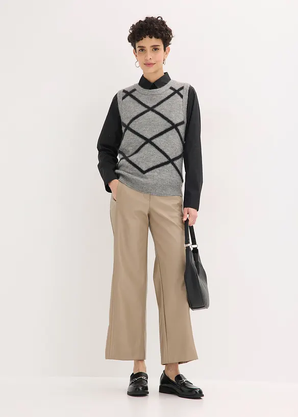 Vest med fj&aelig;rgarn, bonprix