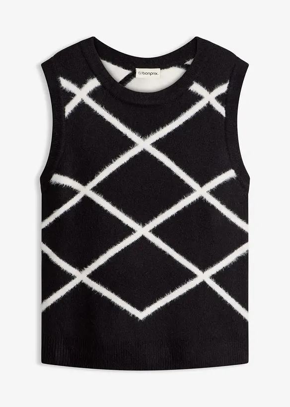 Vest med fj&aelig;rgarn, bonprix