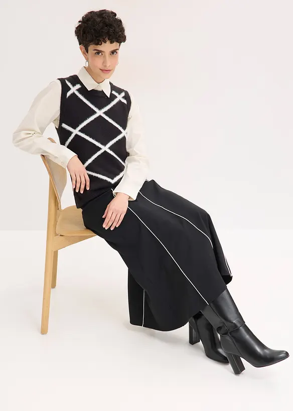 Vest med fj&aelig;rgarn, bonprix