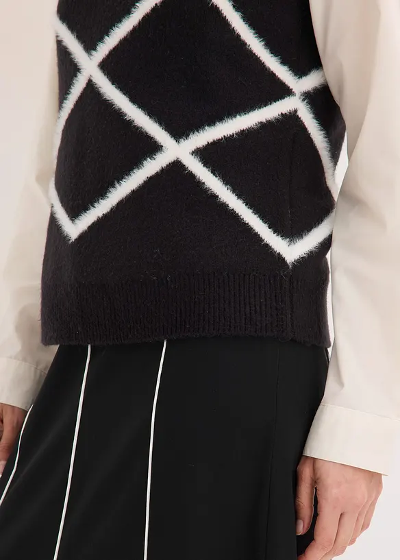 Vest med fj&aelig;rgarn, bonprix