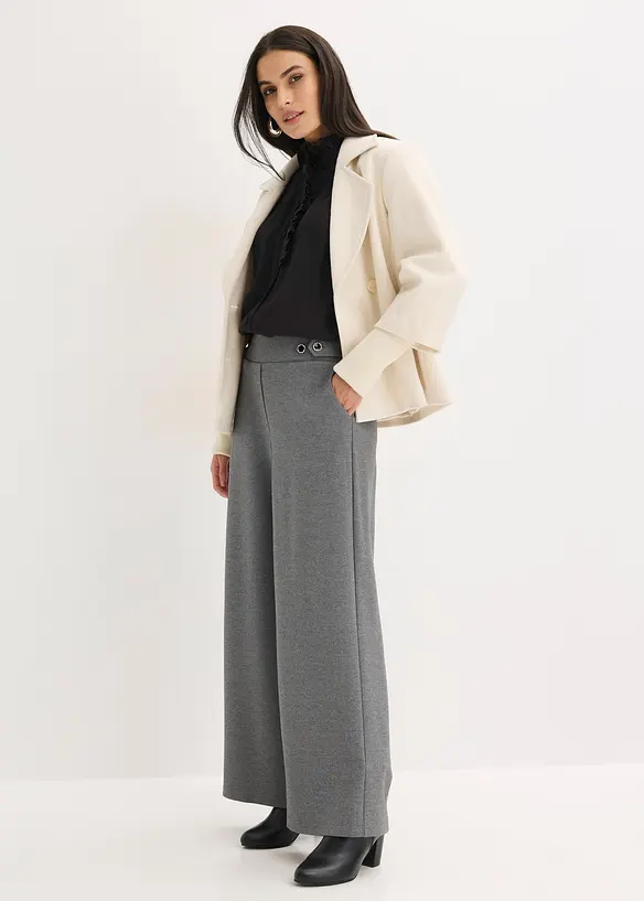 Jerseybukse med dekorativt spensel, bonprix