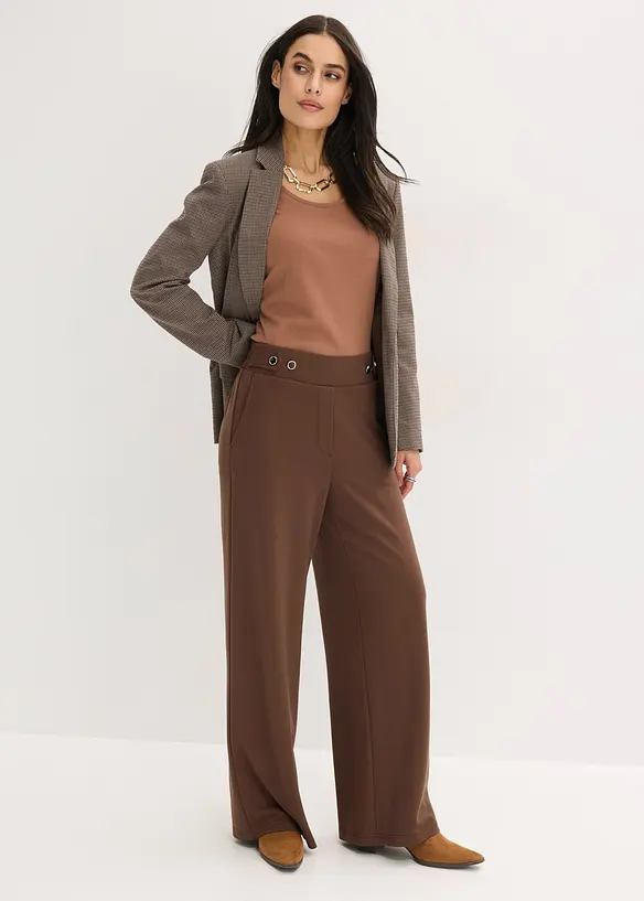 Jerseybukse med dekorativt spensel, bonprix