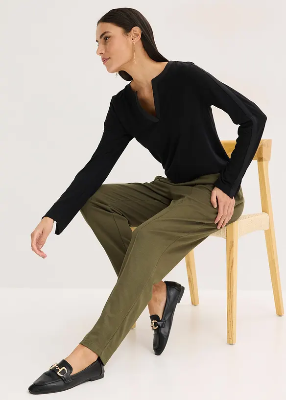 Slip on-bukse med bise, bonprix