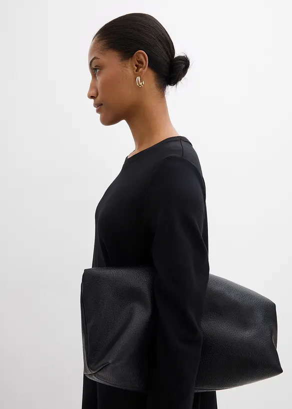 Trikotkjole i A-modell og viskosemiks, bonprix