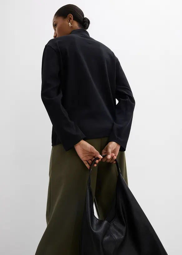 Pologenser med rullekrage av 100% bomul, bonprix