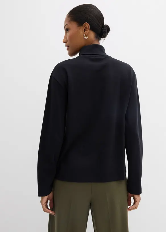 Pologenser med rullekrage av 100% bomul, bonprix