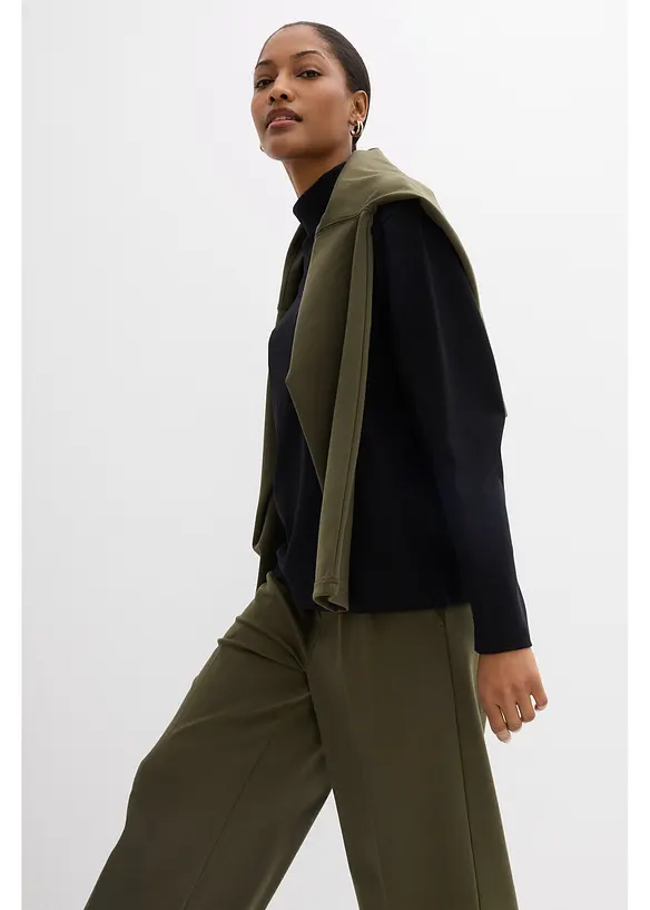 Pologenser med rullekrage av 100% bomul, bonprix