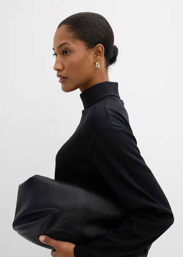 Pologenser med rullekrage av 100% bomul, bonprix