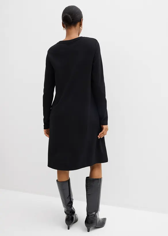 Trikotkjole i A-modell og viskosemiks, bonprix