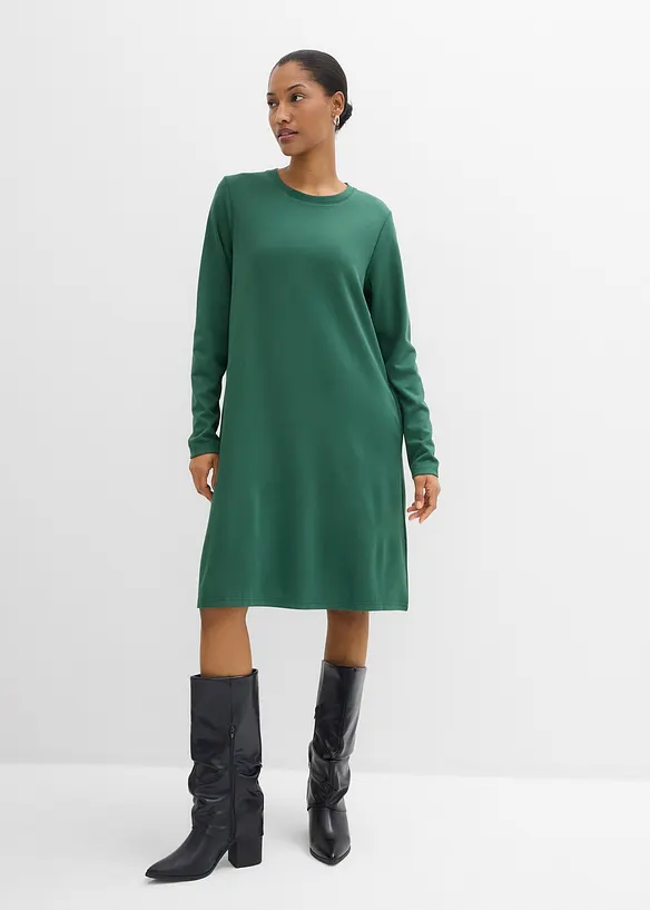 Trikotkjole i A-modell og viskosemiks, bonprix