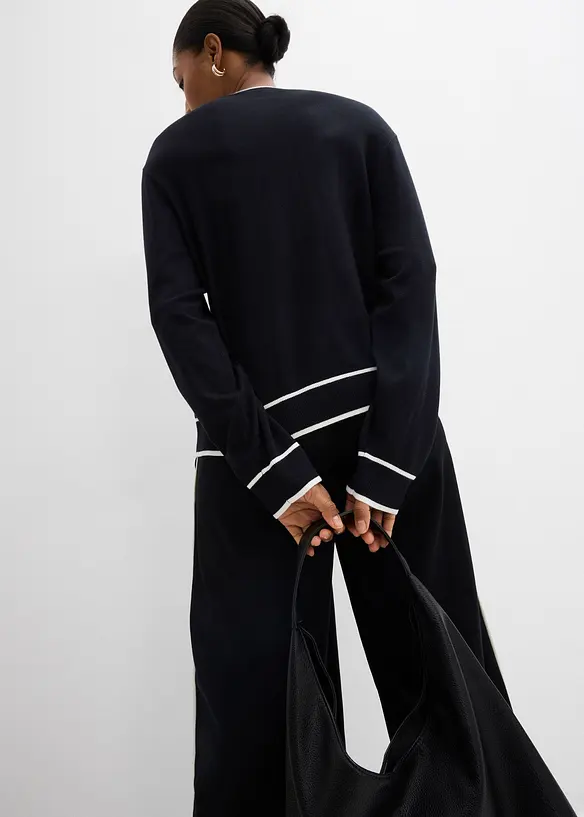 Finstrikket genser i viskosemiks, bonprix