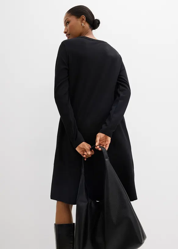 Trikotkjole i A-modell og viskosemiks, bonprix