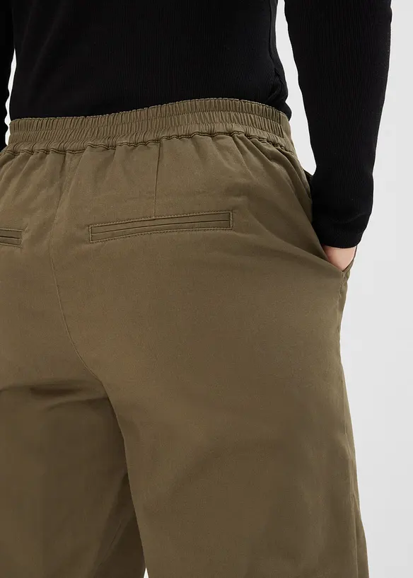 Pull on-bukse i bomullsmiks, bonprix