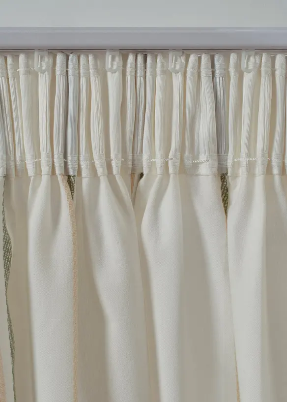 Gardin med vevd stripem&oslash;nster (1-pack), bonprix