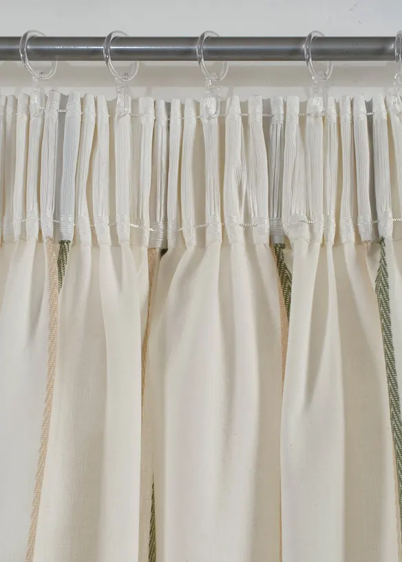 Gardin med vevd stripem&oslash;nster (1-pack), bonprix