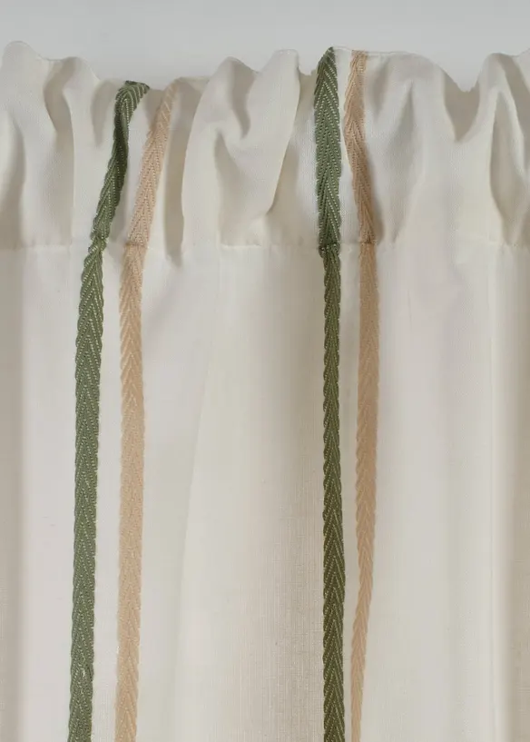 Gardin med vevd stripem&oslash;nster (1-pack), bonprix