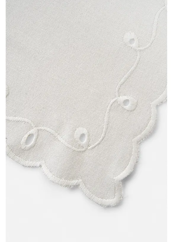 Spisebrikker i &oslash;kologisk bomull med broderi (2-pack), bonprix