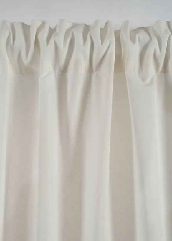 Gardin i &oslash;kologisk bomull med brodert kant (1-pack), bonprix