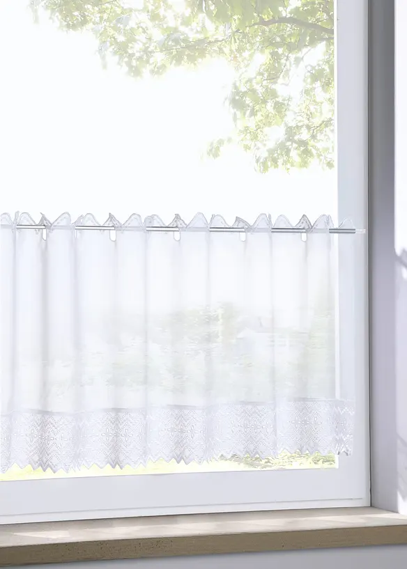 Gardinkappe med brodert kant, bonprix