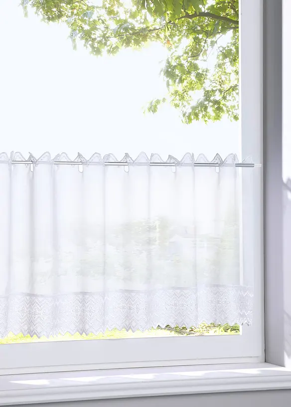 Gardinkappe med brodert kant, bonprix