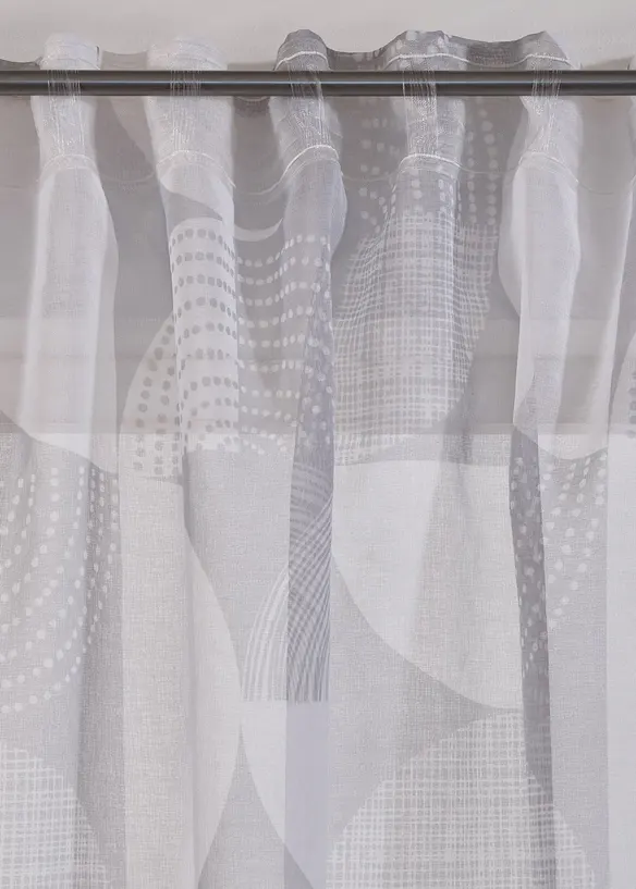 Gardin med resirkulert polyester med print (1-pack), bonprix