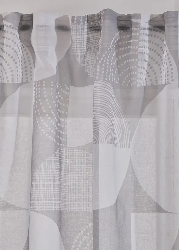 Gardin med resirkulert polyester med print (1-pack), bonprix