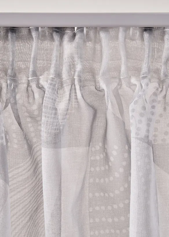 Gardin med resirkulert polyester med print (1-pack), bonprix